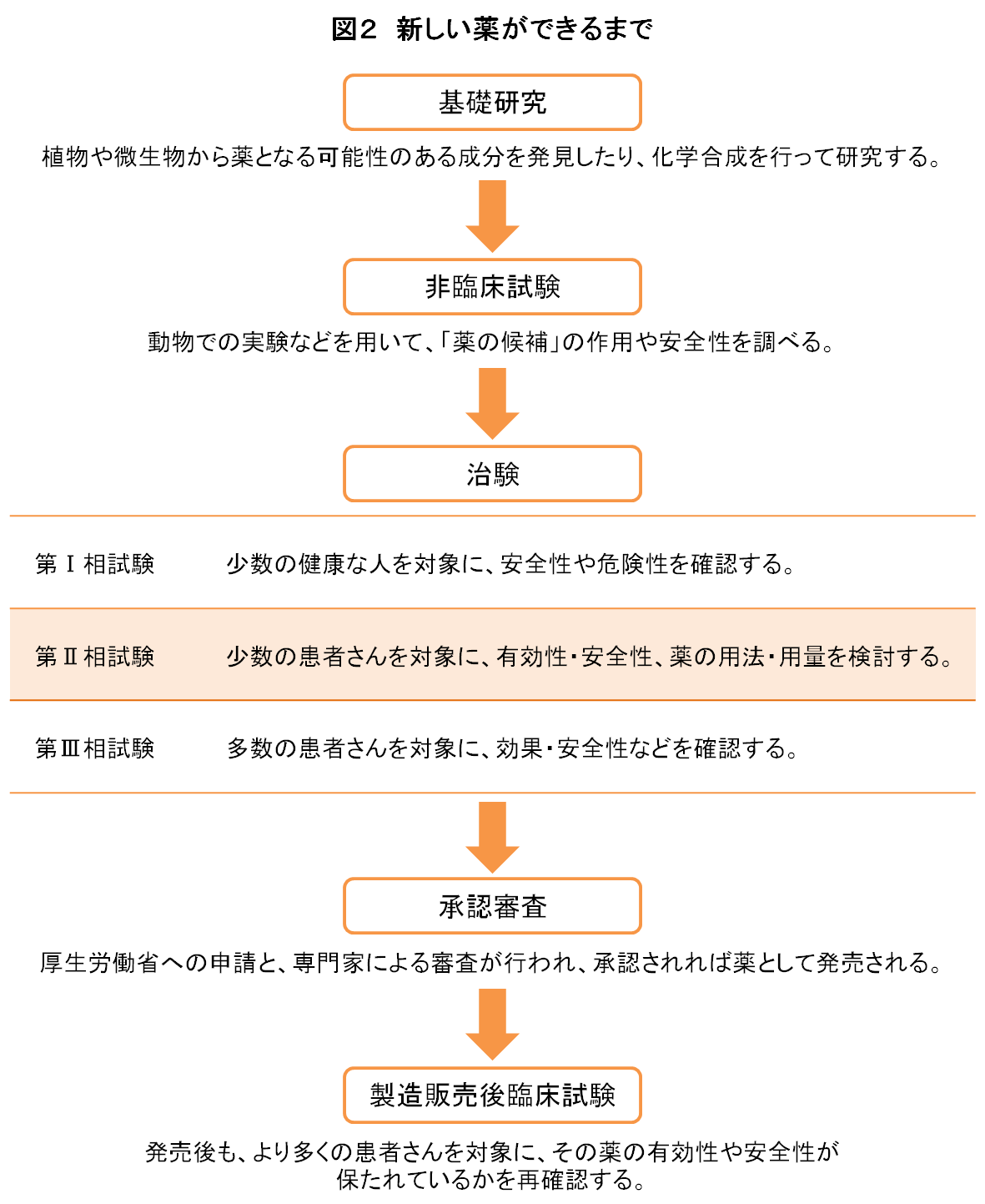 図2　新しい薬ができるまで